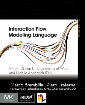 IFML book cover - OMG - Morgan Kauffman. Marco Brambilla & Piero Fraternali